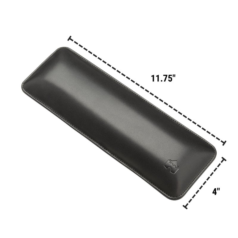 Castle Bailey Compact by Castle - Wrist Rest for Keyboards with Around 61 Keys - Leather Ergonomic Computer Extra Firm Keyboard Wrist Support for Typists, Gaming, Heavy Office Use (Nightfall, Compact Size) - Image 2